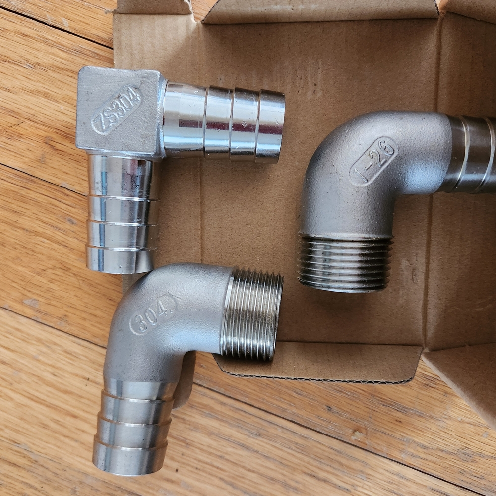 Silver Plumbing Accessories Set with Elbow and T-Shaped Fittings